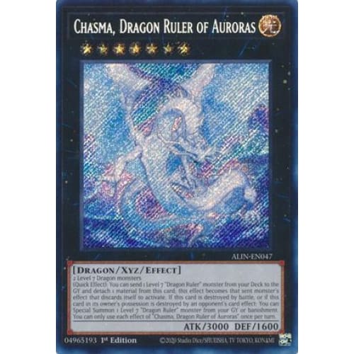 Chasma Dragon Ruler of Auroras - ALIN-EN047 Secret Rare 1st