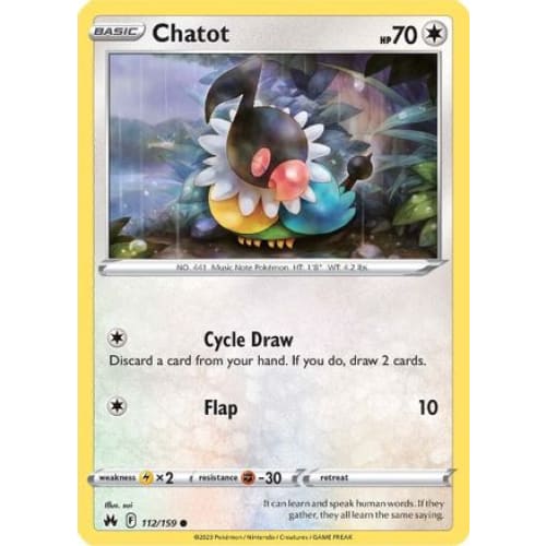 Chatot (112) Common Reverse Holofoil - Single