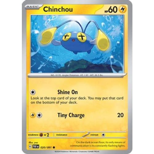 Chinchou (20) Common Reverse Holofoil - Single