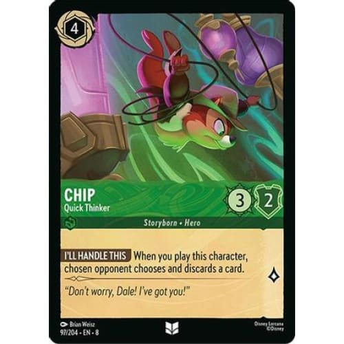 Chip - Quick Thinker (97/204) - Reign of Jafar Cold Foil
