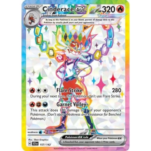 Cinderace ex (157) Ultra Rare Holofoil - Single