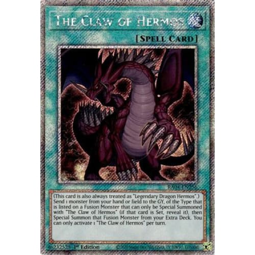 The Claw of Hermos (Platinum Secret Rare) - RA04-EN256