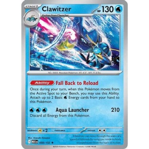 Clawitzer - 038/132 (38) Rare Classic Holofoil - Single