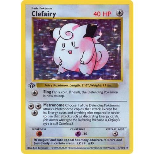 Clefairy (5) Holo Rare Unlimited Holofoil - Single