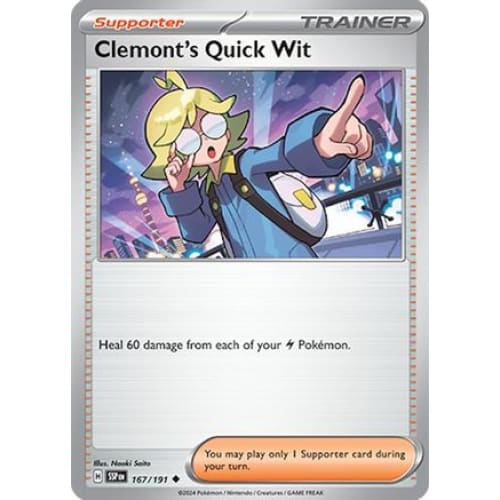 Clemont’s Quick Wit (167) Uncommon Reverse Holofoil - Single
