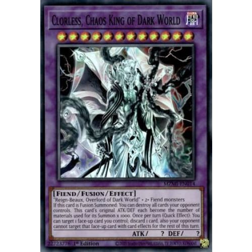 Clorless Chaos King of Dark World - MZMI-EN014 Super Rare