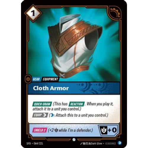 Cloth Armor (064/221) - Spiritforged Foil - Single