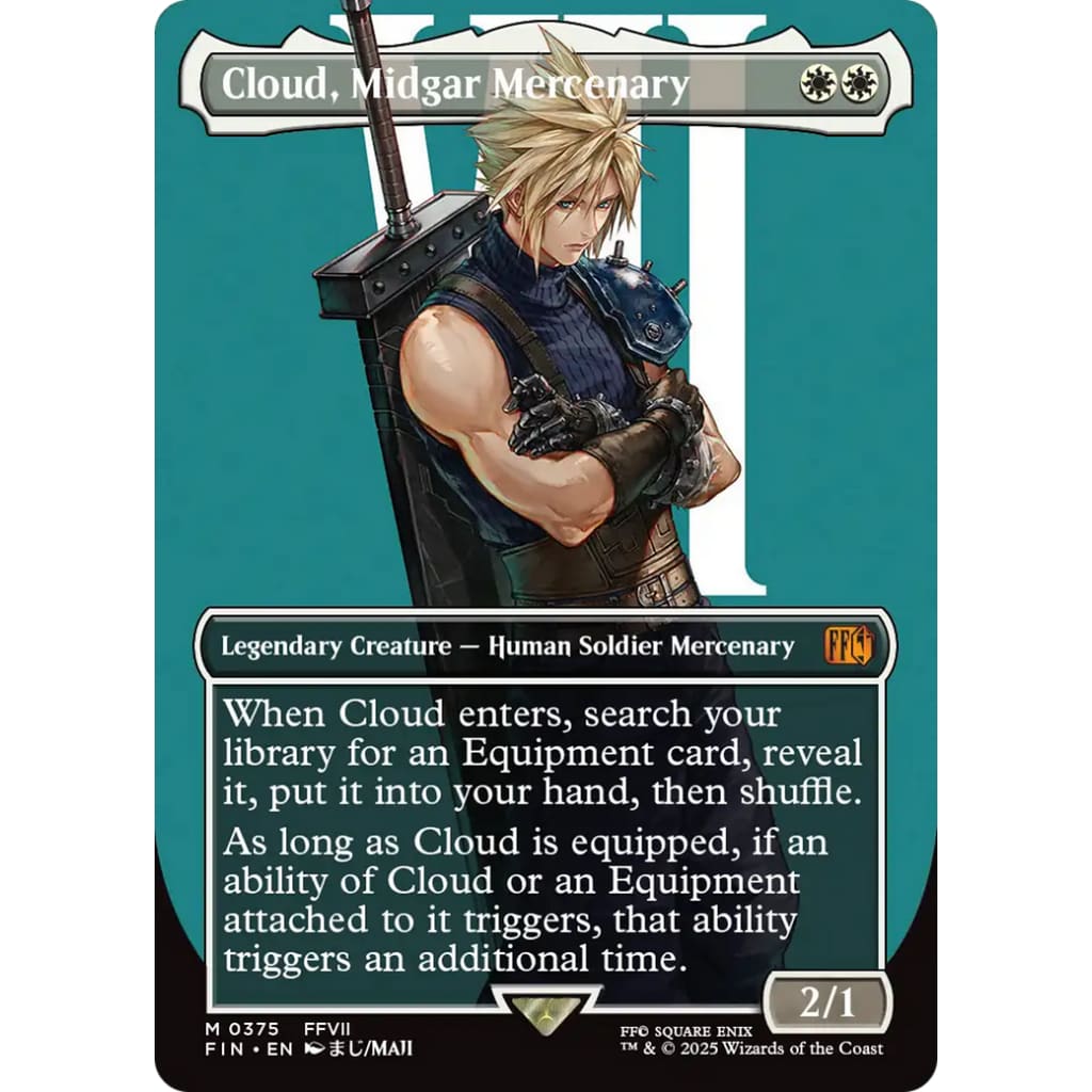 Cloud Midgar Mercenary (FIN-375) (Borderless) - Single