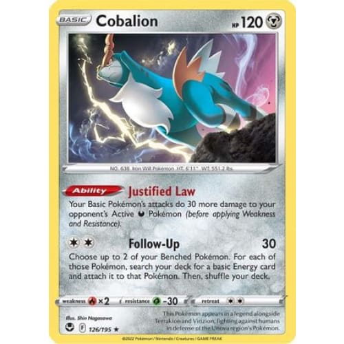 Cobalion (126/195) Rare Classic Reverse Holofoil - Single