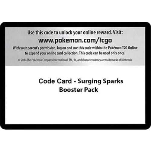 Code Card - Surging Sparks Booster Pack () - Single