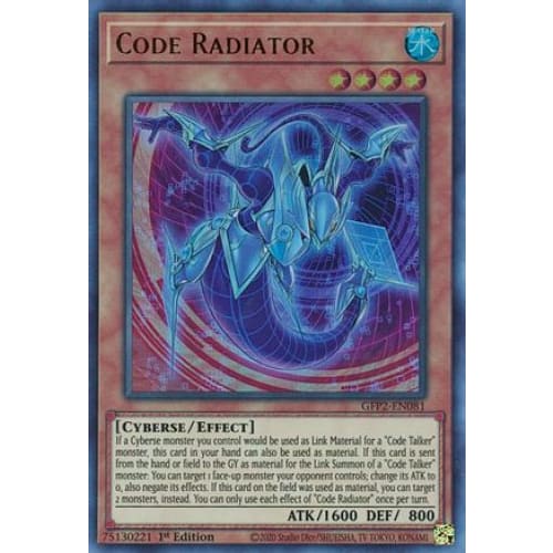 Code Radiator (GFP2-EN081) Ultra Rare 1st Edition - Single