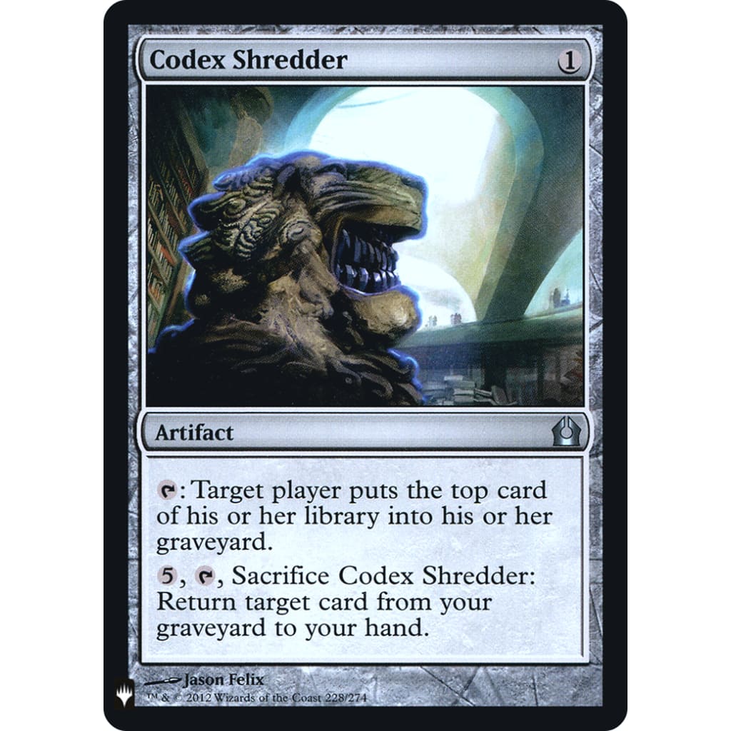 Codex Shredder (PLST-RTR-228) Foil - Single