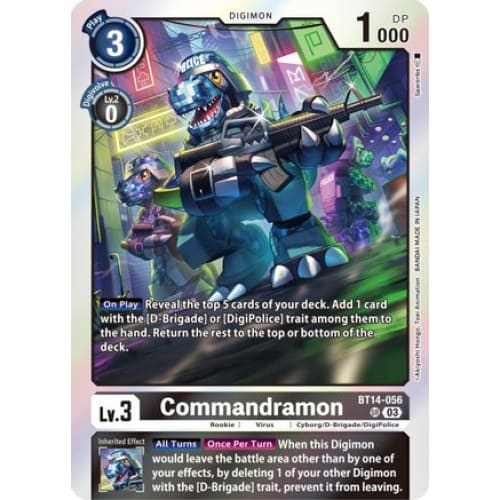 Commandramon - BT14-056 - Super Rare Foil - Single