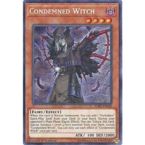 Condemned Witch (SOFU-EN028) Secret Rare Unlimited - Single
