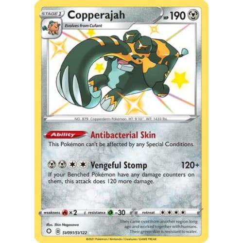 Copperajah (SV091/122) Rare Shiny Holofoil - Single