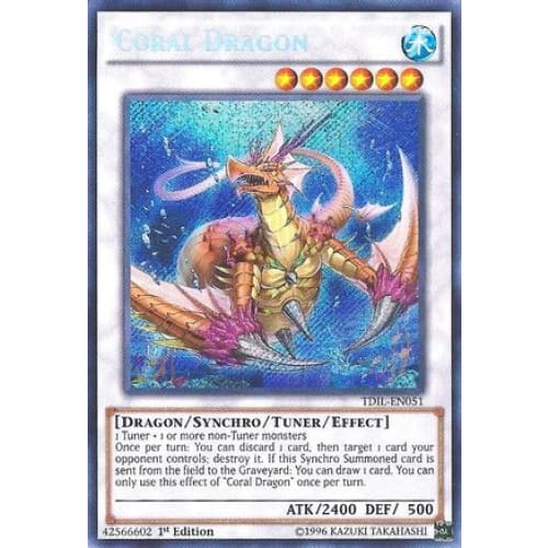 Coral Dragon (TDIL-EN051) Secret Rare Unlimited - Single