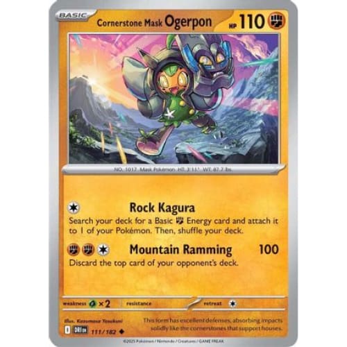 Cornerstone Mask Ogerpon (111) Uncommon Reverse Holofoil