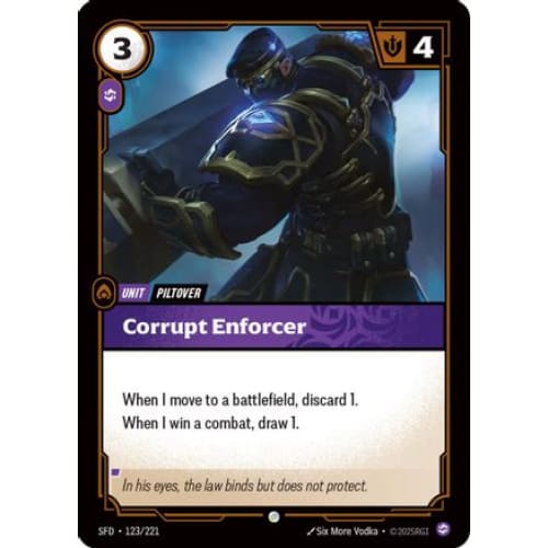 Corrupt Enforcer (123/221) - Spiritforged - Single