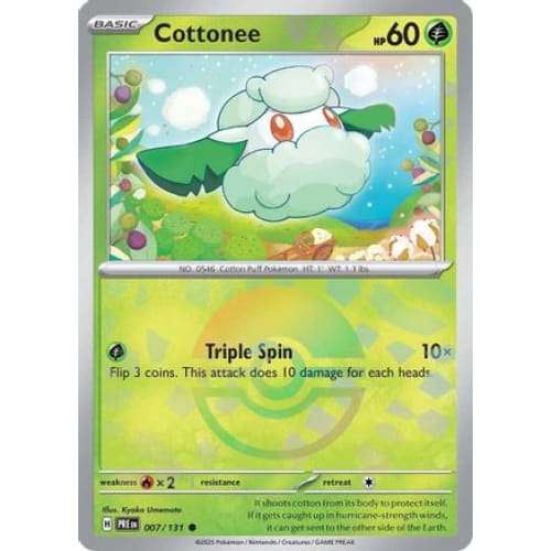 Cottonee (Poke Ball Pattern) (7) Common Holofoil - Single