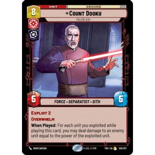 Count Dooku - Fallen Jedi (138/257) - Single