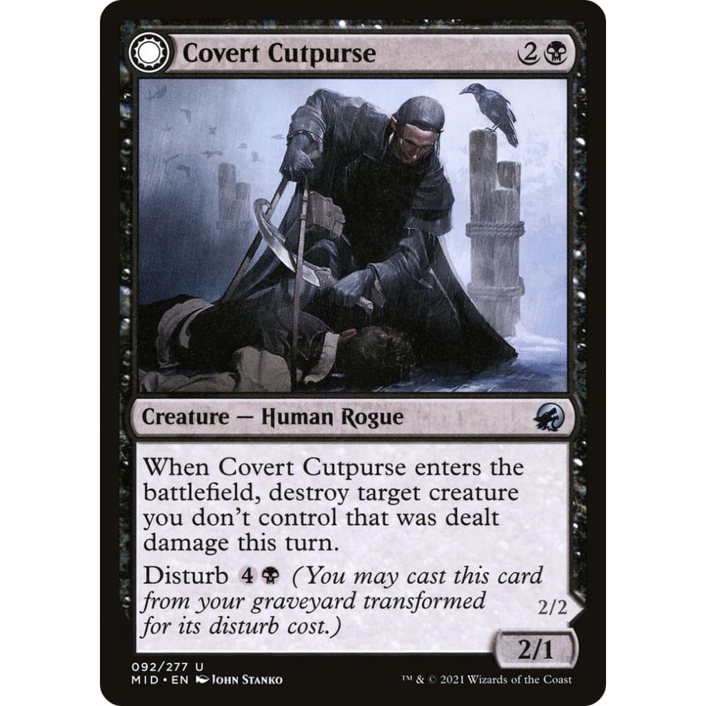 Covert Cutpurse // Covetous Geist (MID-092): (Double Faced