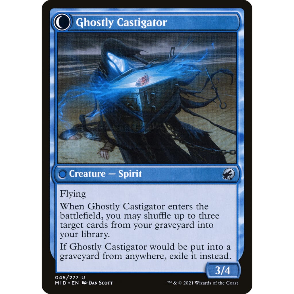 Covetous Castaway // Ghostly Castigator (MID-045): (Double