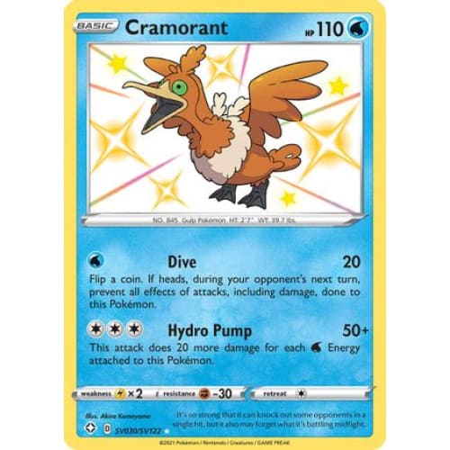 Cramorant (SV030/122) Rare Shiny Holofoil - Single