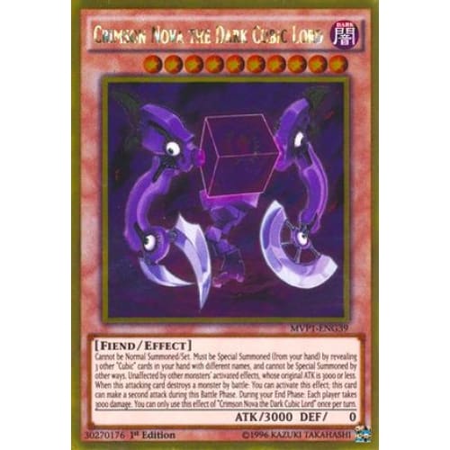 Crimson Nova the Dark Cubic Lord - MVP1-ENG39 Gold Rare
