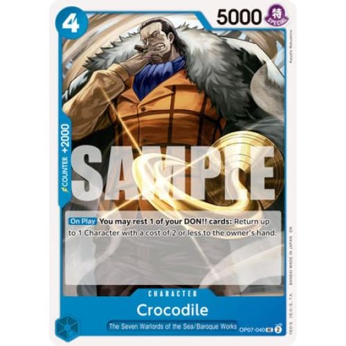 Crocodile - OP07-040 (Reprint) UC Premium Booster -The