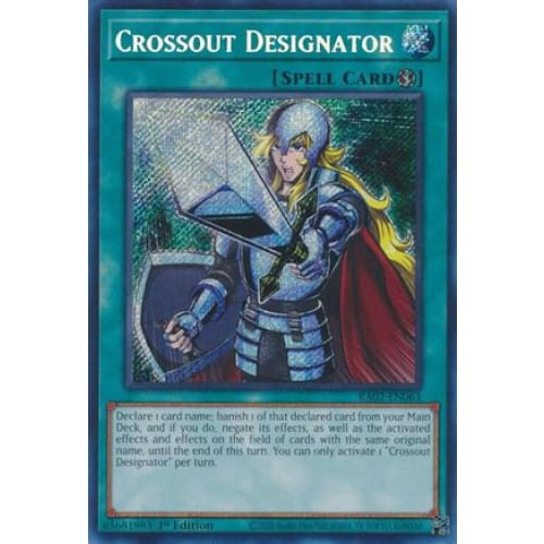 Crossout Designator (Secret Rare) - RA02-EN063 Secret Rare
