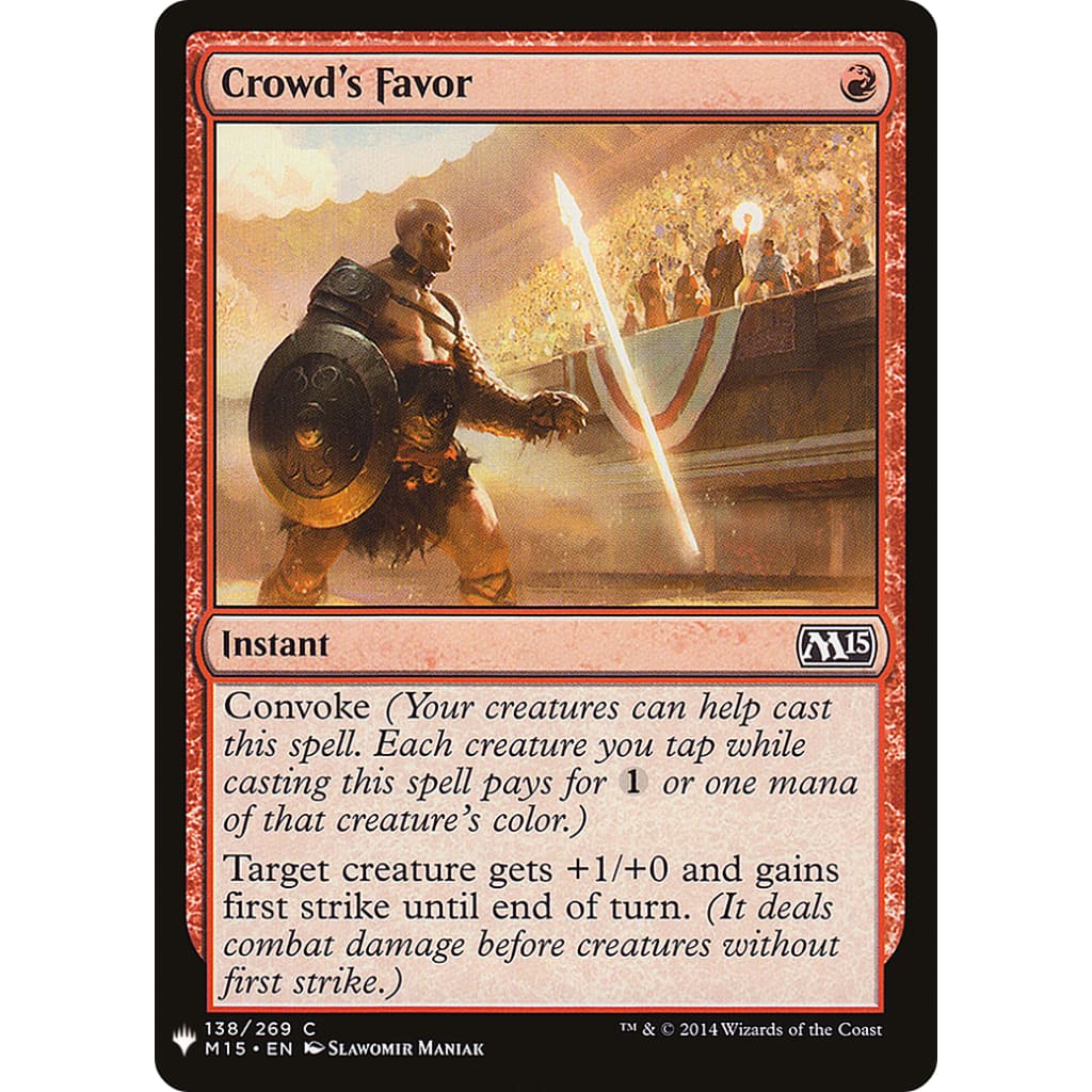 Crowd’s Favor (PLST-M15-138) - Single