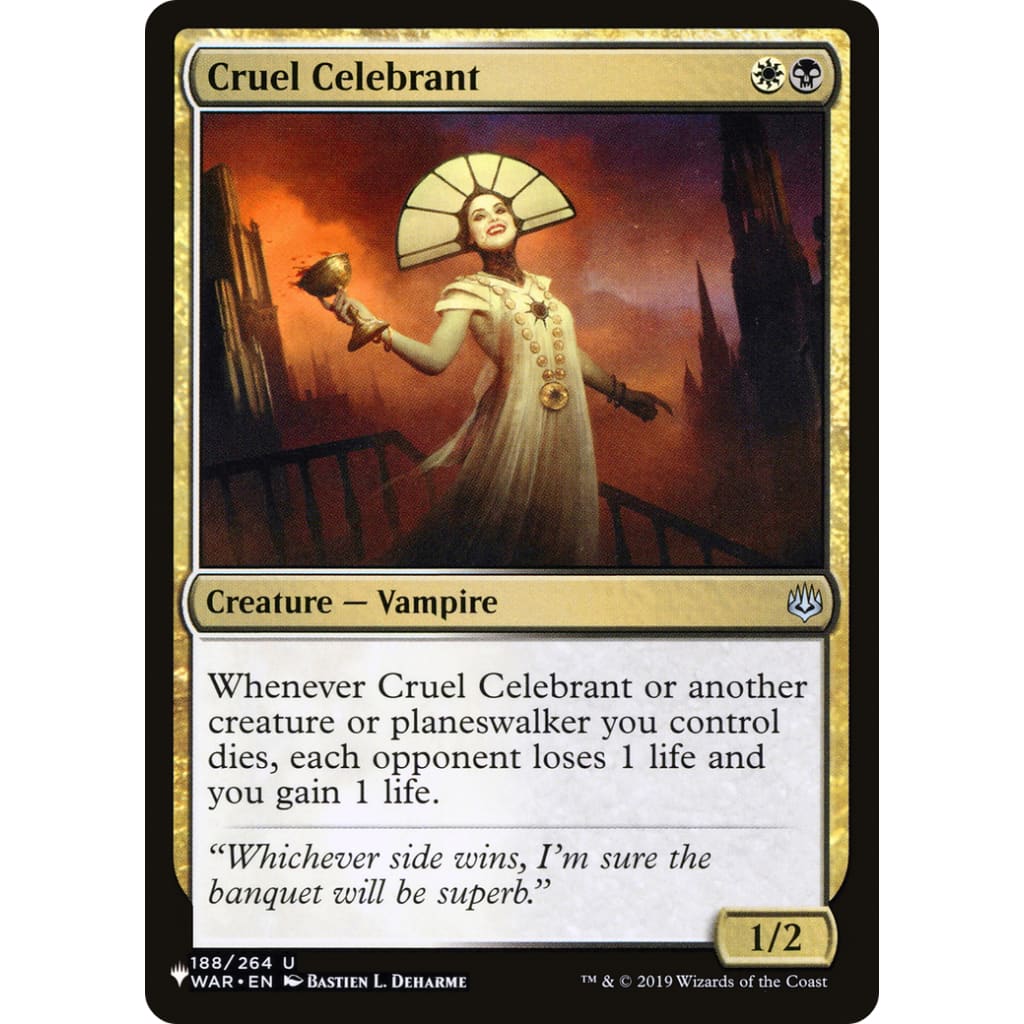 Cruel Celebrant (PLST-WAR-188) - Single