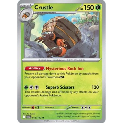 Crustle - 012/182 (12) Rare Classic Reverse Holofoil
