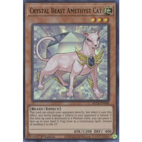 Crystal Beast Amethyst Cat - BLCR-EN048 Ultra Rare 1st