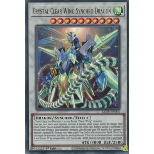 Crystal Clear Wing Synchro Dragon (LED8-EN005) Ultra Rare