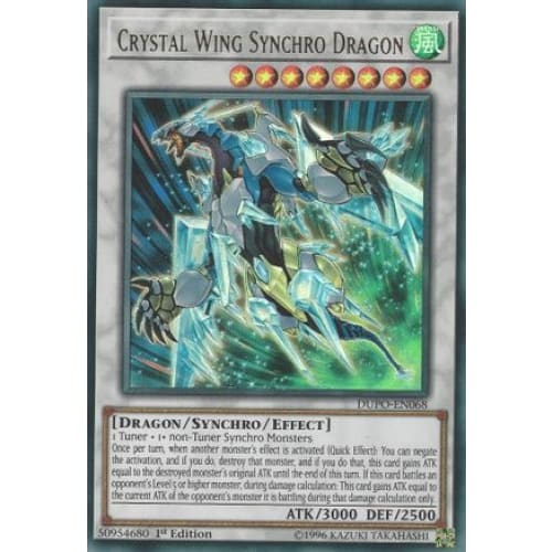 Crystal Wing Synchro Dragon (DUPO-EN068) Ultra Rare 1st