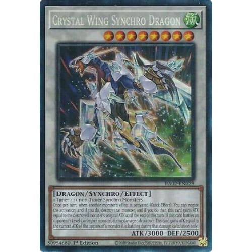 Crystal Wing Synchro Dragon (PCR) - RA02-EN029 Prismatic