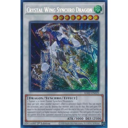 Crystal Wing Synchro Dragon (Secret Rare) - RA02-EN029