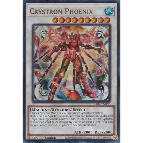 Crystron Phoenix (UR) - RA04-EN058 Ultra Rare 1st Edition