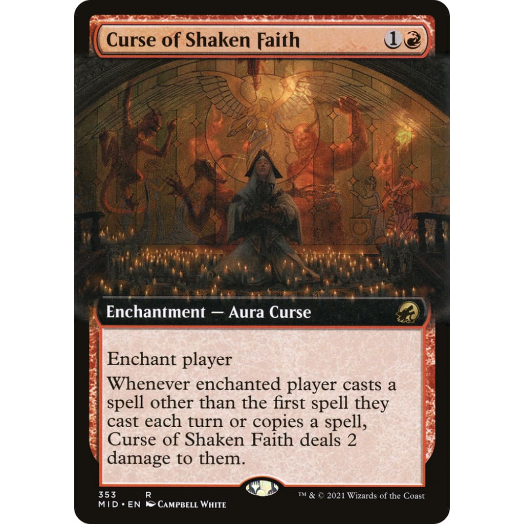 Curse of Shaken Faith (MID-353): (Extended Art) Foil