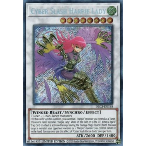 Cyber Slash Harpie Lady (DLCS-EN148) Secret Rare Limited