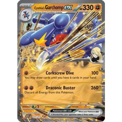 Cynthia’s Garchomp ex (111) Double Rare Holofoil - Single