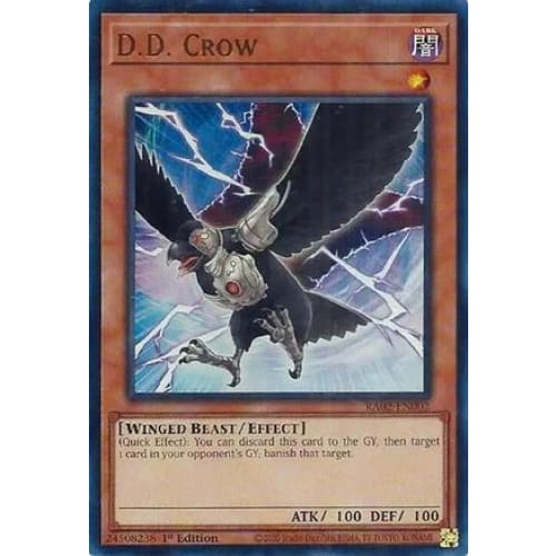 D.D. Crow (UR) - RA02-EN002 Ultra Rare 1st Edition - Single