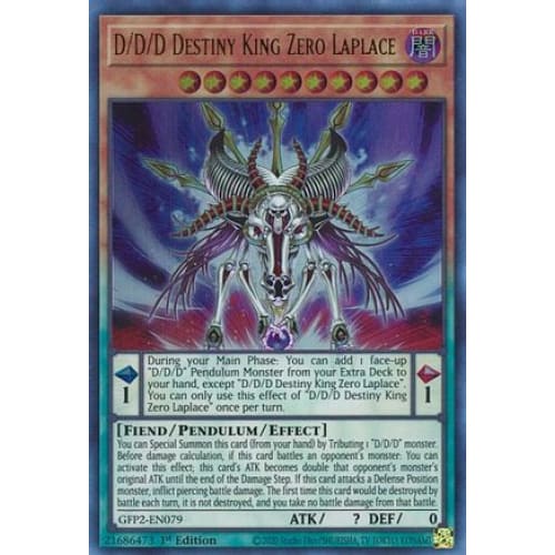 D/D/D Destiny King Zero Laplace (GFP2-EN079) Ultra Rare 1st
