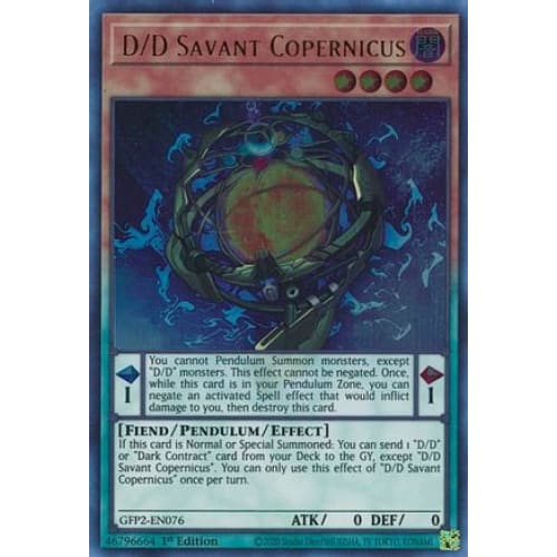 D/D Savant Copernicus (GFP2-EN076) Ultra Rare 1st Edition