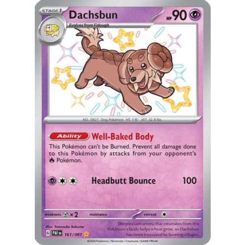 Dachsbun (161) Shiny Rare Holofoil - Single