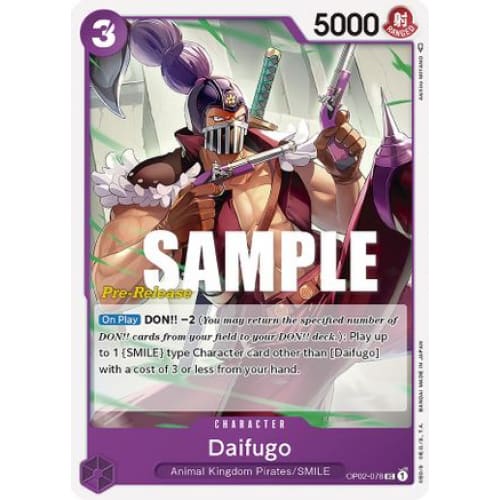 Daifugo OP02-078 UC Paramount War Pre-Release Cards - Single