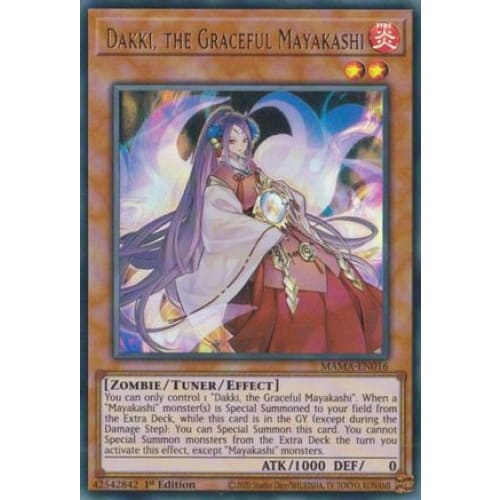 Dakki the Graceful Mayakashi - MAMA-EN016 Ultra Rare 1st