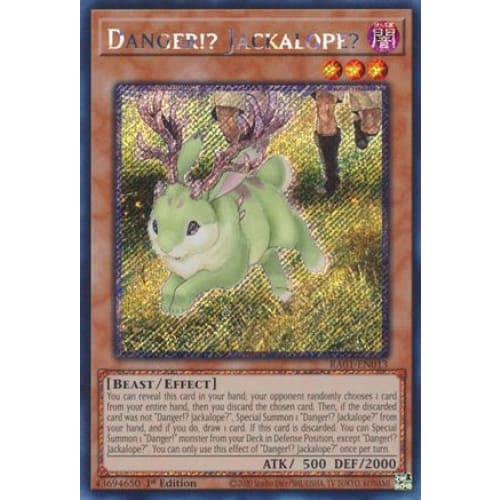 Danger!? Jackalope? (Platinum Secret Rare) - RA01-EN013