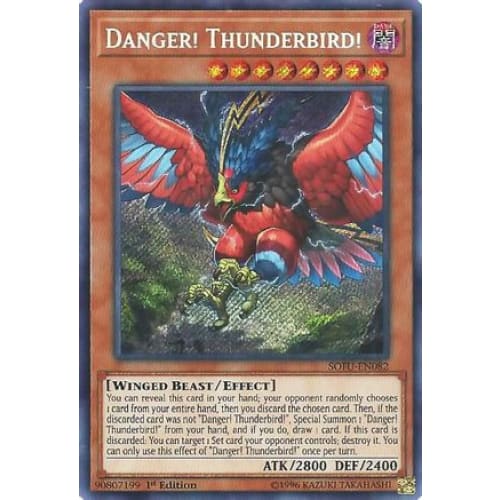 Danger! Thunderbird! (SOFU-EN082) Secret Rare 1st Edition